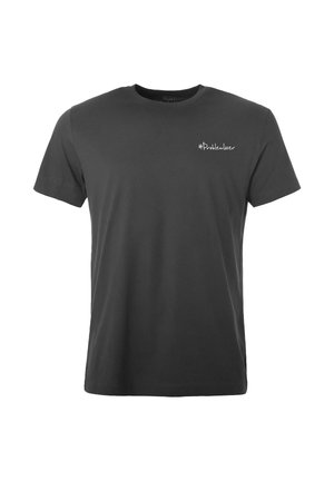 Sort T-shirt med korte ærmer og rund hals med hvid tekst "#Problemcloser" på øverste venstre bryst.