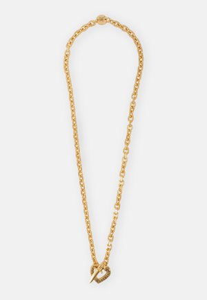 DEATH BEFORE DISHONOR CHUNKY HEART T BAR NECKLACE - Smykke - gold-coloured