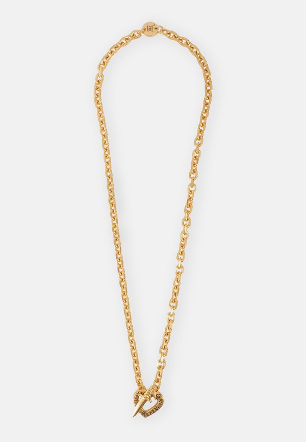 DEATH BEFORE DISHONOR CHUNKY HEART T BAR NECKLACE - Necklace