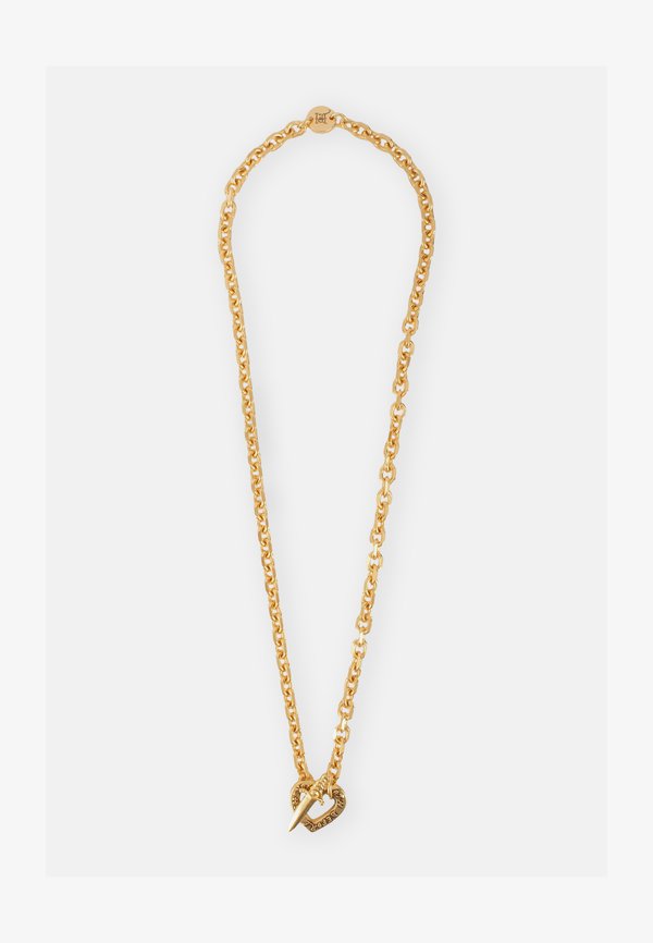 DEATH BEFORE DISHONOR CHUNKY HEART T BAR NECKLACE - Necklace