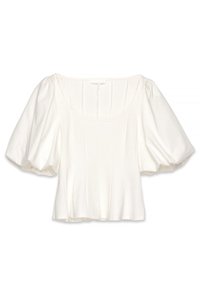 PLEATED PUFF SLEEVE - Bluse - offwhite