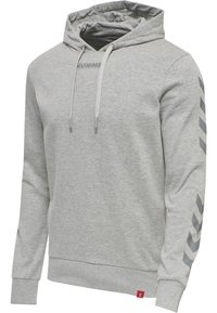 Hummel Felpa con cappuccio - mottled grey