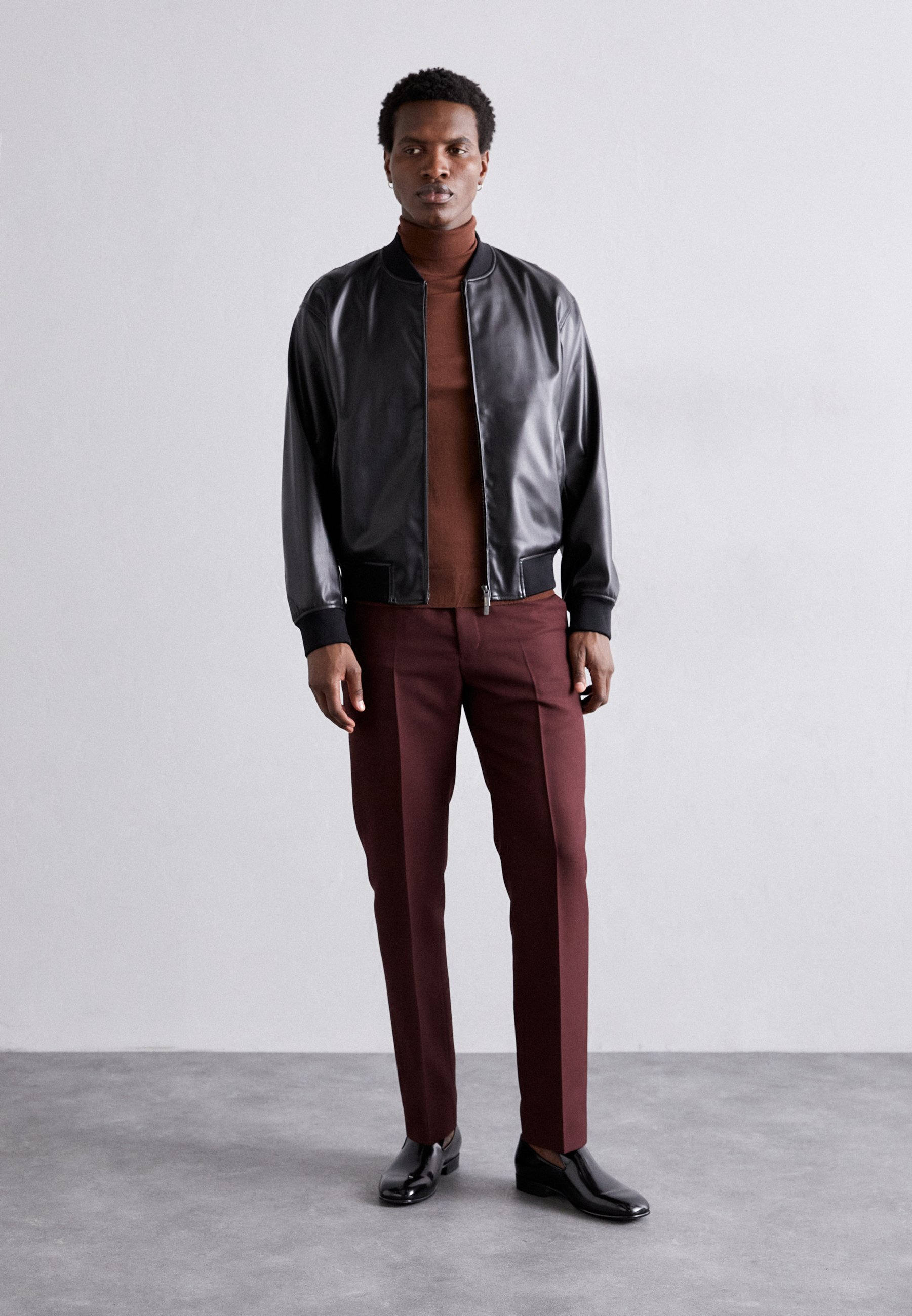 ジャケット・アウター archive ARMANI EXCHANGE Leather Jacket Armani Exchange レザー ライダースジャケット | ブラック | FARFETCH JP