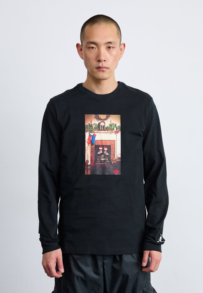 Jordan CHIMNEY CREW - Top dugih rukava - black
