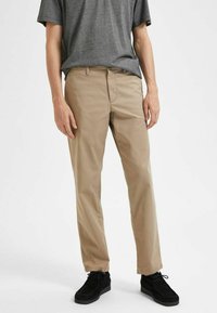 Selected Homme - STRAIGHT LEG - Chino - greige Miniaturebillede 1