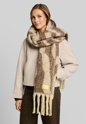 TOM TAILOR DENIM, TOM TAILOR DENIM ACCESSOIRE COSY SCHAL MIT MUSTER - Sciarpa - brown beige zebra print