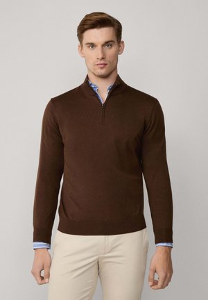1/2 ZIP - Strickpullover - mud brown