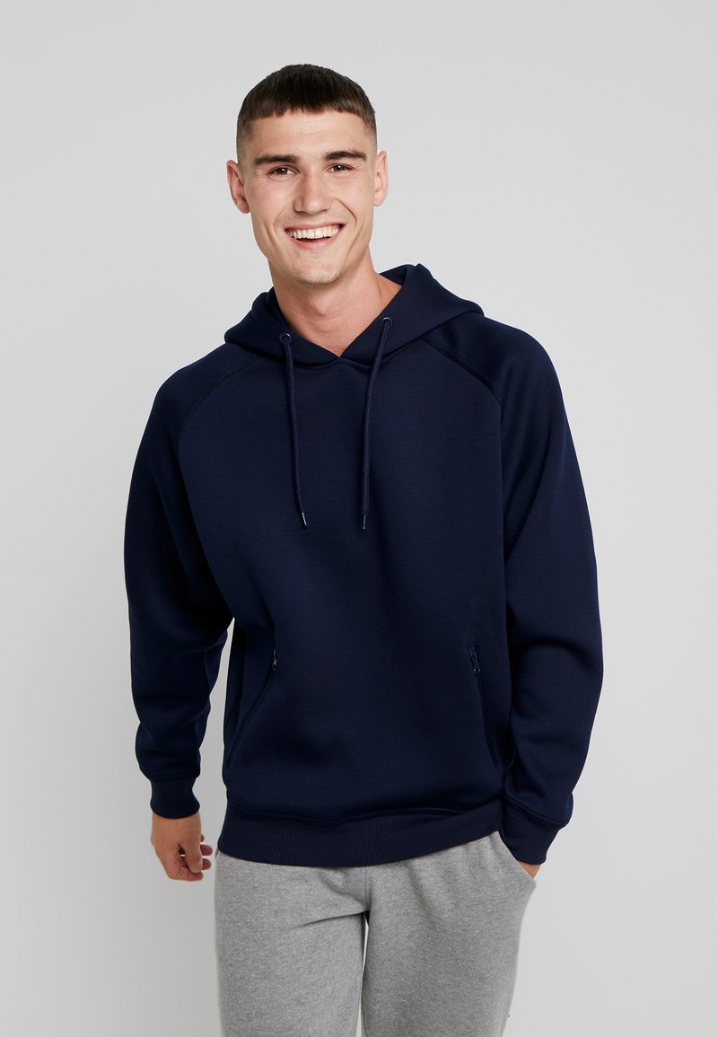 Urban Classics RAGLAN ZIP POCKET HOODY - Felpa con cappuccio - midnightnavy