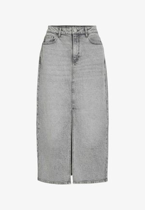 VILA MIDI - Jupe crayon - light grey denim