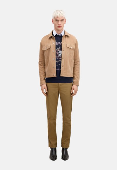 The Kooples Veste en cuir - beige
