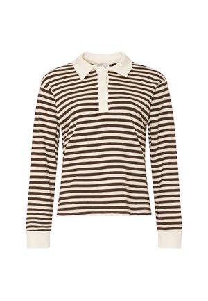 Opal Studio, FREJA - Polo - brown off white stripes