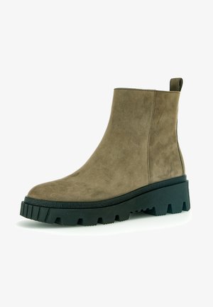 Gabor Platform ankle boots - oliv/(schwarz