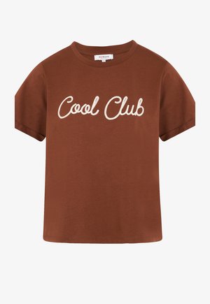 Morgan, MORGAN MORGAN ROUND NECK SHORT-SLEEVE T-SHIRT - T-shirt print - marron cognac