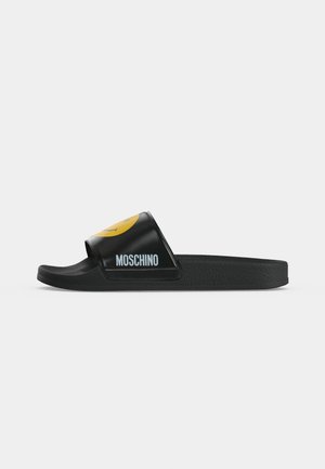 MOSCHINO, SMILE - Чехли - black/yellow
