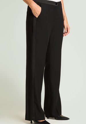 IN CADY CON BANDE IN RASO - Broek - nero