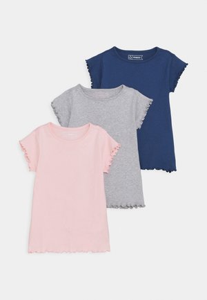 3 PACK - T-shirt basic - dark blue/pink/grey