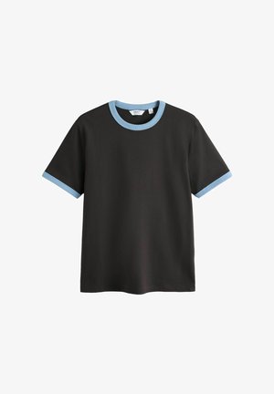 Next, REGULAR FIT - SHORT SLEEVE RINGER T-SHIRT . - T-paita - black