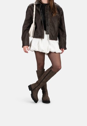 Stivali con plateau - dark brown