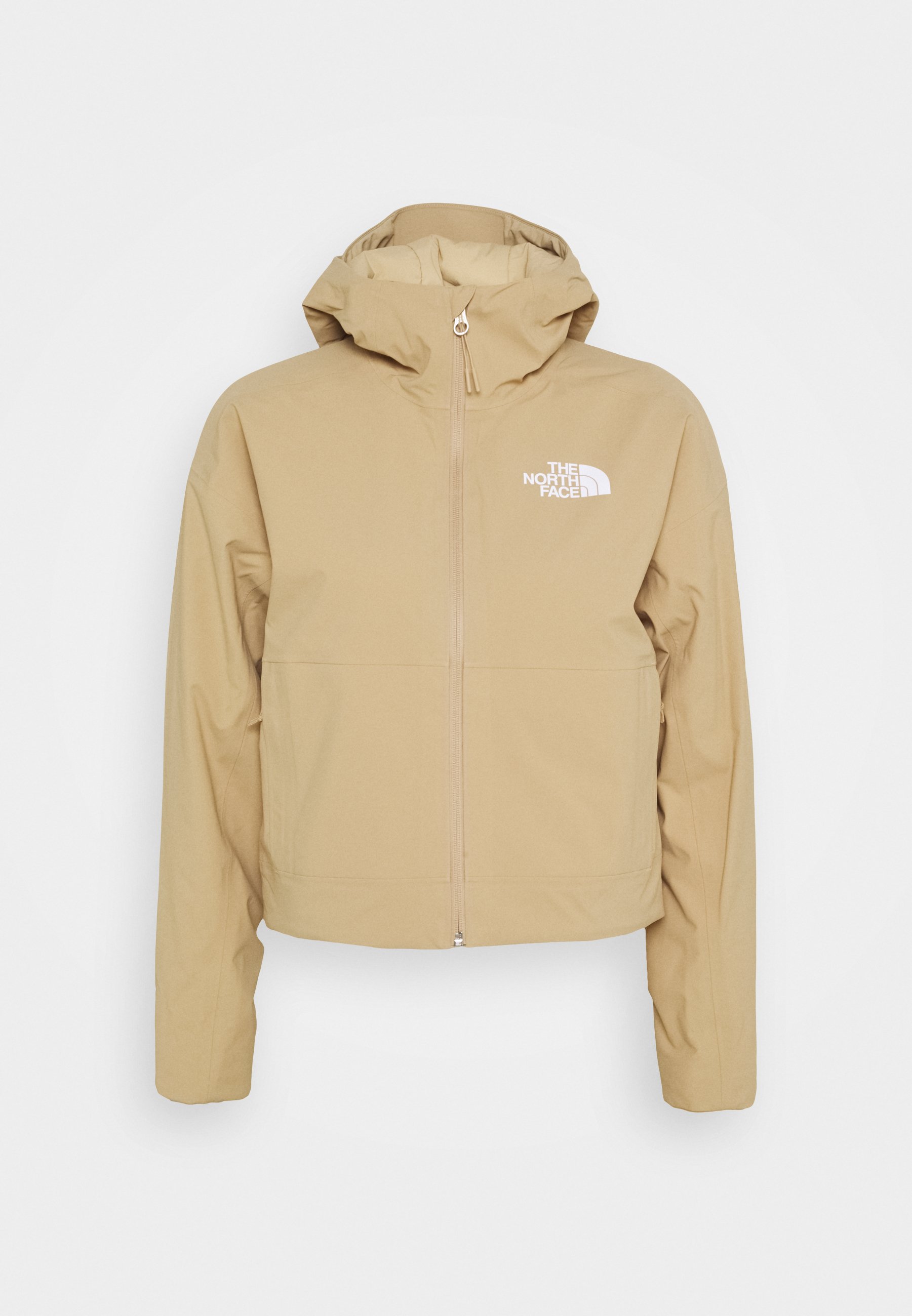 beige north face coat