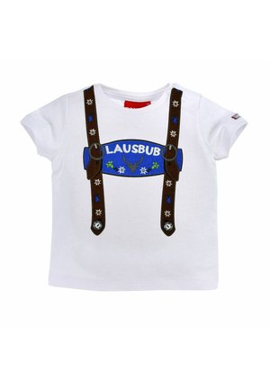 Alpenglück HALBARM 'LAUSBUB' - Print T-shirt - weiss