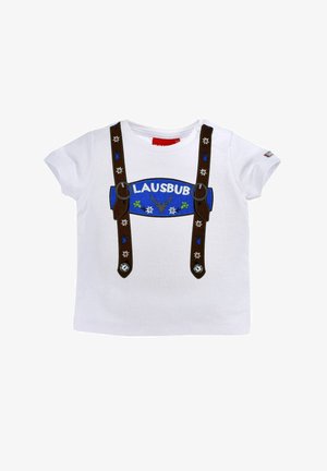 Alpenglück HALBARM 'LAUSBUB' - Print T-shirt - weiss