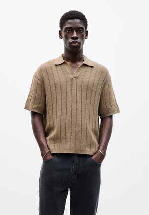 PULL&BEAR SHORT SLEEVE RUSTIC - Polo shirt - ochre