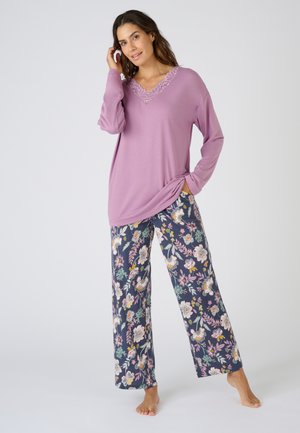 Damart THERMOLACTYL SET - Pyjama - gris fleuri