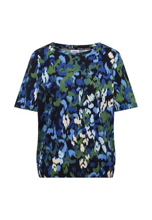 Cecil, BOAT-NECK T-SHIRT WITH PRINT - T-shirt con stampa - urban dark blue