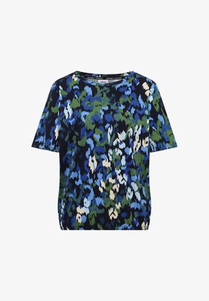 Cecil, BOAT-NECK T-SHIRT WITH PRINT - T-shirt con stampa - urban dark blue