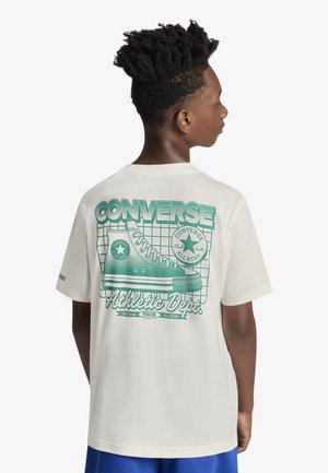 FRONTBACK RETRO TEE - T-shirt con stampa - egret