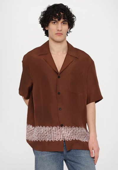 Feng Chen Wang YU ZI XIE SHIRT UNISEX - Košilová halenka  - dark brown