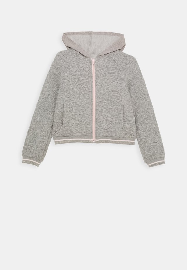 ZIP THROUGH HOODIE - Sweat à capuche - gris chiné foncé