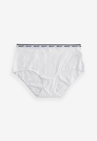 Next MONO PRINT RICH LOGO KNICKERS FOUR PACK - Tanga - gingham print mauve grey marl white