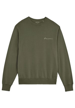 Mira Paris ROCK EMBROIDERY UNISEX VINTAGE OVERSIZED - Sweatshirt - dark green