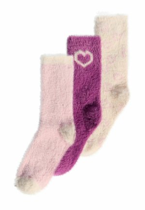 SUPER SOFT COSY 3 PACK   - Socks - burgundy pink