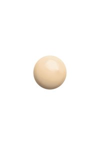 Ornement rond et lisse d'une couleur beige clair avec une finition brillante et un subtil éclat, sans motifs ni accents visibles.