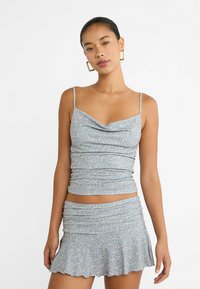 Stradivarius FLOWING GATHERED - Krilo A-kroja - light blue