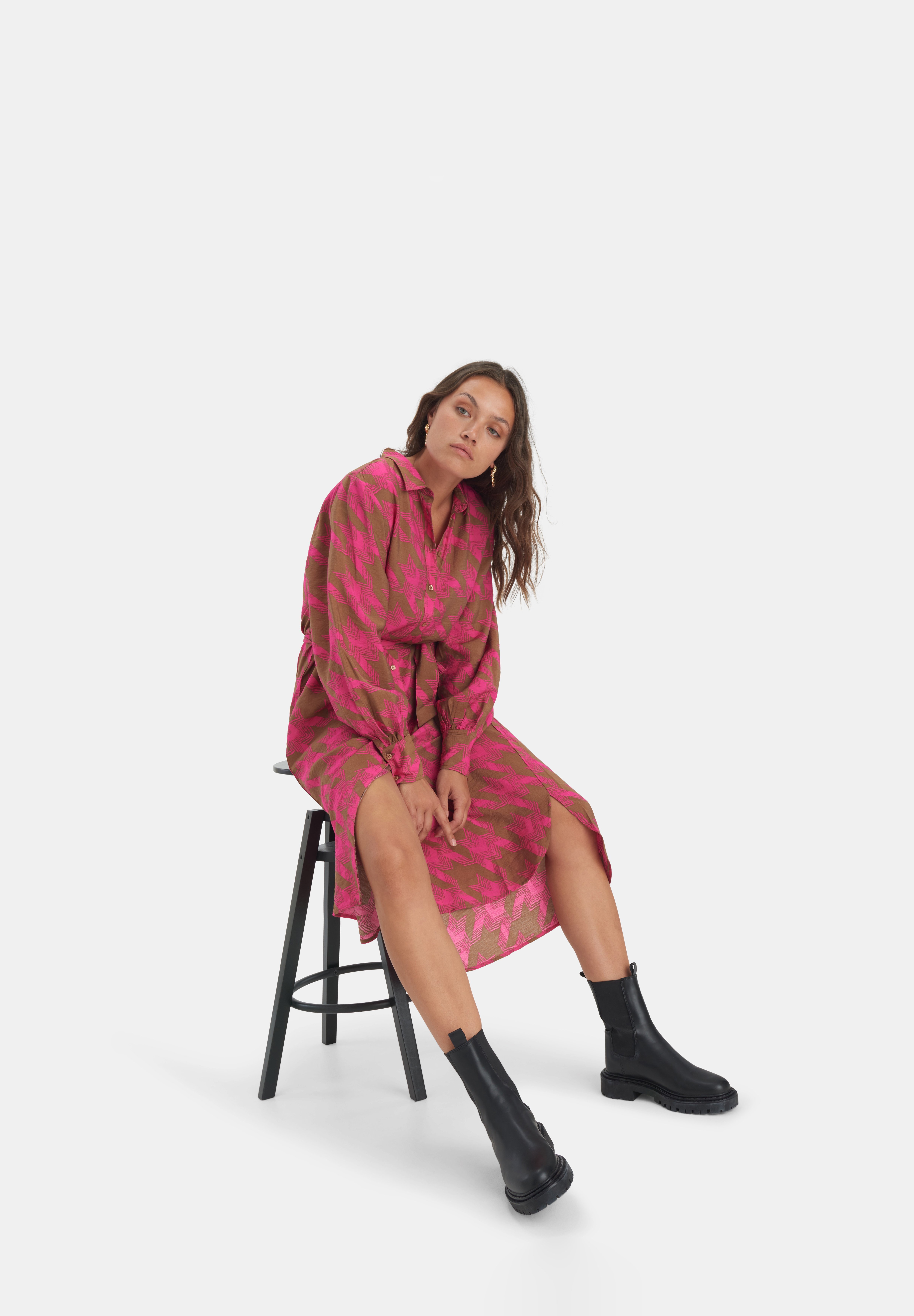Shoeby SHIRT DRESS EKSEPT - Blousejurk - pink/donkerroze - Zalando.be