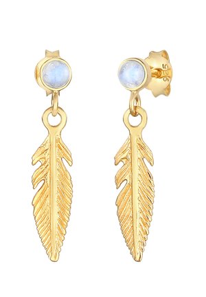 FEATHER BOHO STYLE - Uhani - gold-coloured