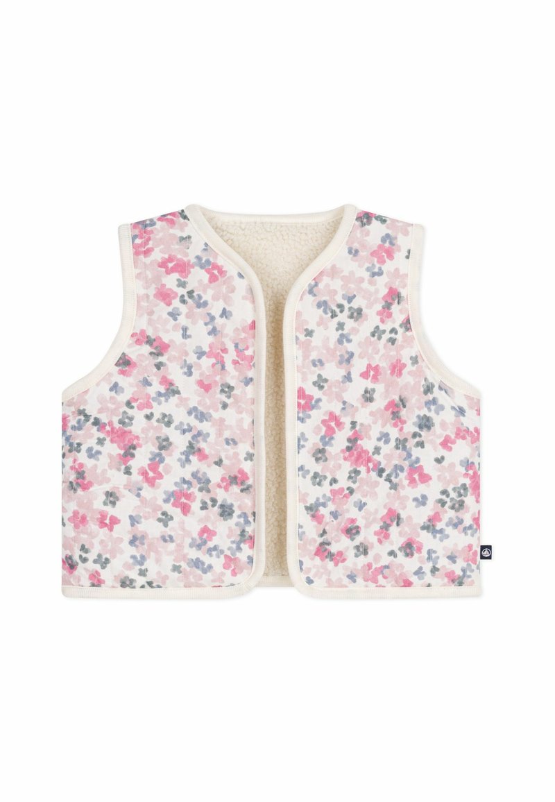 Petit Bateau BÉBÉ GILET FAUSSE FOURRURE - Γιλέκο - milk/multicolour