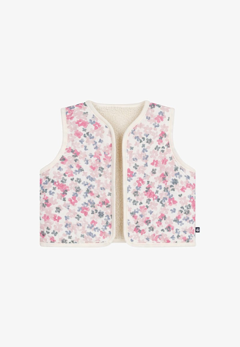 Petit Bateau BÉBÉ GILET FAUSSE FOURRURE - Γιλέκο - milk/multicolour