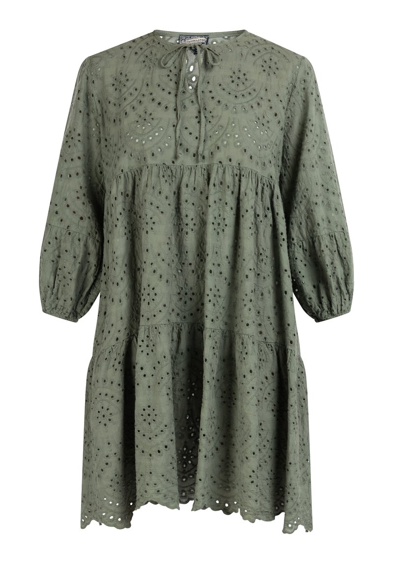 dreimaster Jurk olijfgroen