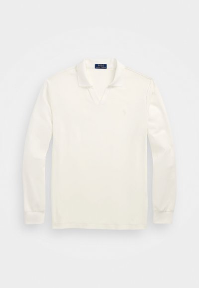 Polo Ralph Lauren CUSTOM SLIM SOFT COTTON POLO SHIRT - Majica z dolgimi rokavi - pale cream