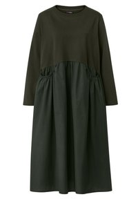 Angel of Style MIDI RUNDHALS LANGARM QUERNAHT - Denní šaty - olive