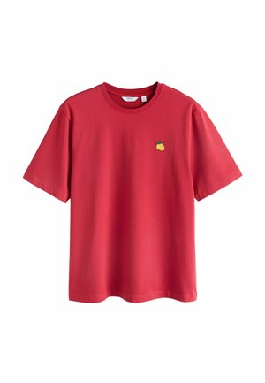 Next, REGULAR FIT - PLAIN EMBROIDERED T-SHIRT . - T-Shirt basic - red lemon