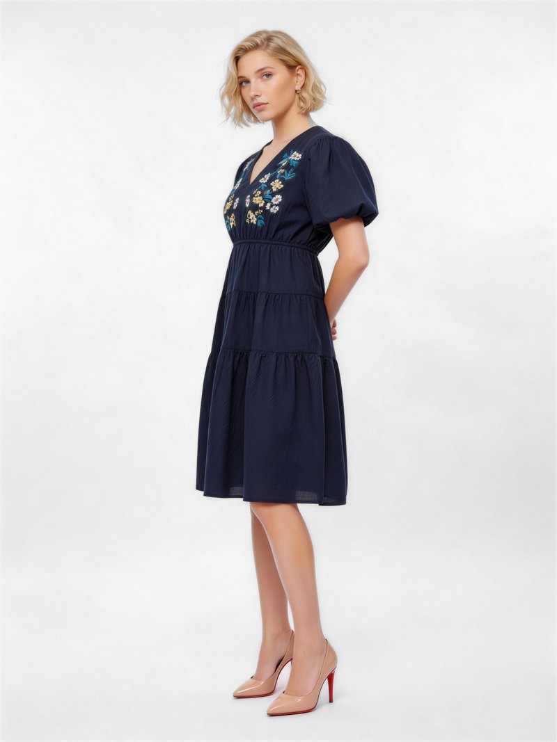 Anna Field EMBROIDERY MIDI - Day dress - dark navy/dark blue - Zalando.co.uk Anna Field EMBROIDERY MIDI - Day dress - dark navy/dark blue - Zalando.co.uk