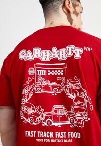 Carhartt WIP FAST FOOD - Print T-shirt - samba/white