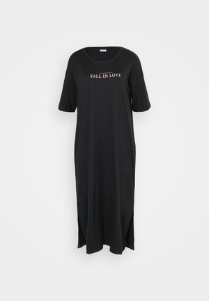 LASCANA, FOIL NIGHTDRESS - Nachthemd - black