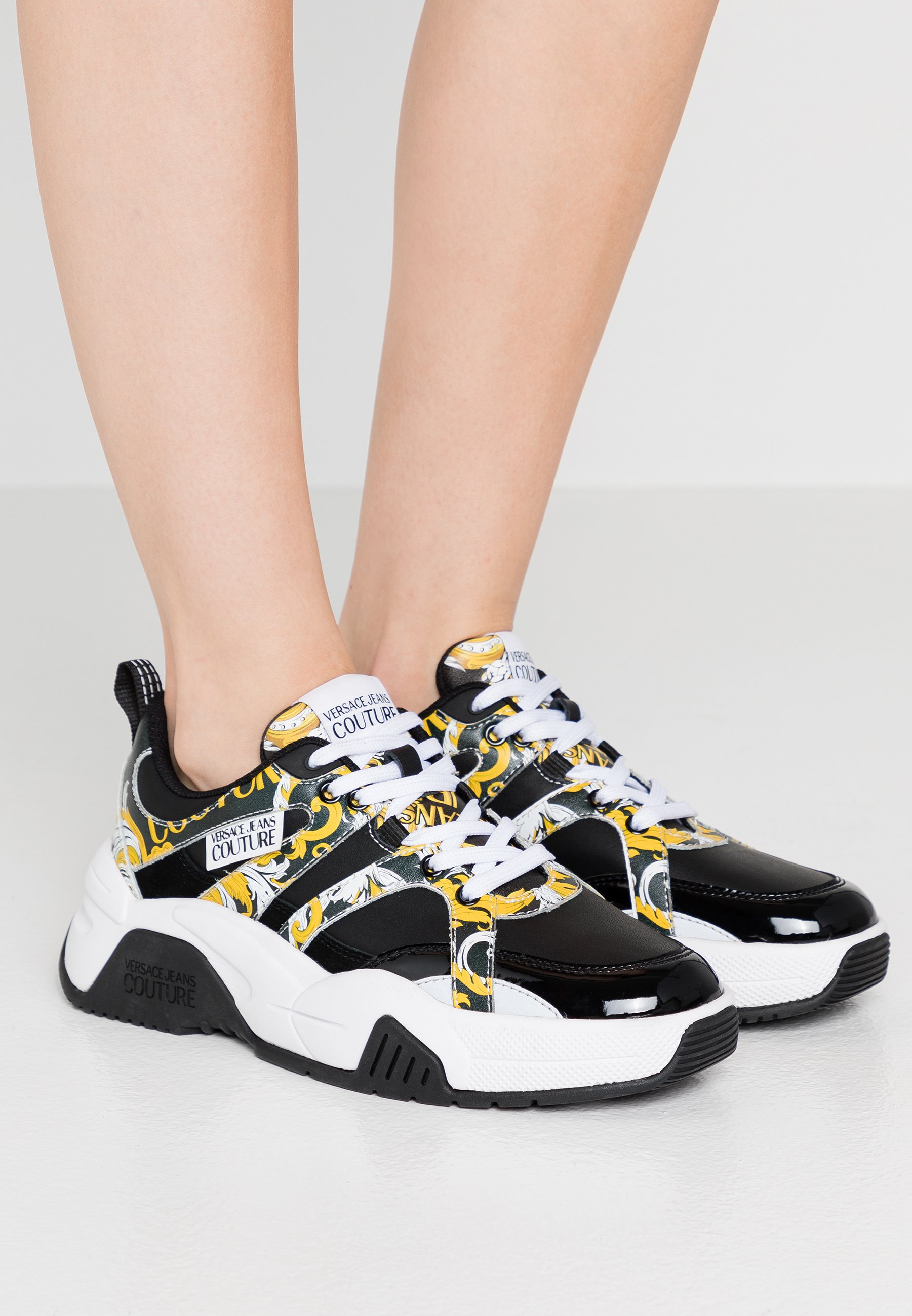 Versace Jeans Couture Baskets basses blackyellownoir Versace Jeans Couture Baskets basses blackyellownoir