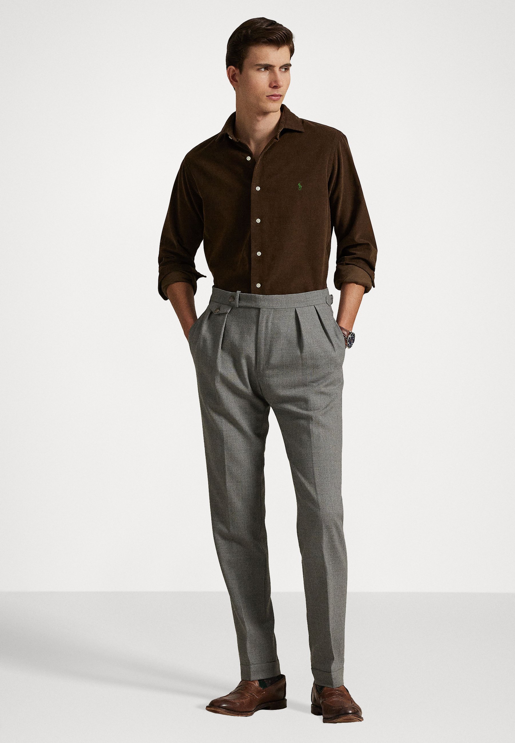Polo Ralph Lauren LONG SLEEVE SPORT SHIRT - Shirt - chocolate